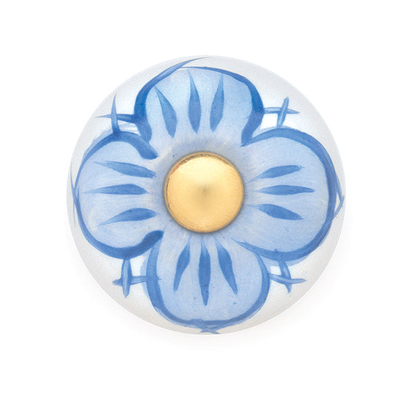 P.E. Guerin Nº 72471 — Blue & White China Cabinet Knob